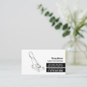 Carte De Visite Pelouse noire, services d'entretien de la pelouse (Debout devant)