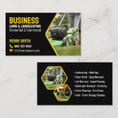 Carte De Visite Pelouse & paysage moderne et audacieux - noir & ja (Devant / Derrière)