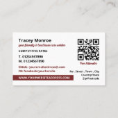 Carte De Visite Pelouse rouge-tondeuse, Services d'entretien de la (Dos)