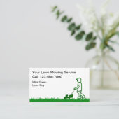 Carte De Visite Pelouse simple fauchant l'herbe verte (Debout devant)