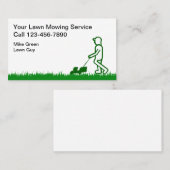 Carte De Visite Pelouse simple fauchant l'herbe verte (Devant / Derrière)
