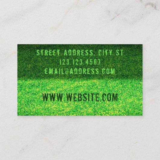 Carte De Visite Pelouse tondeuse  (Dos)