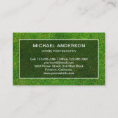 Carte De Visite Pelouse verte photo de drone moderne (Dos)