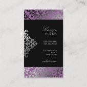 Carte De Visite Peluche de pourpre de damassé de l'éblouissement (Dos)