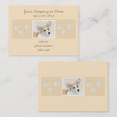 Carte De Visite Pembroke Welsh Corgi Peinture - Chien d'art origin (Devant / Derrière)