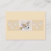 Carte De Visite Pembroke Welsh Corgi Peinture - Chien d'art origin (Dos)