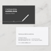 CARTE DE VISITE PENCIL POUR AUTEURS ET ÉCRIVAINS I (Devant / Derrière)