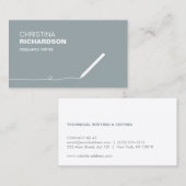 CARTE DE VISITE PENCIL POUR AUTEURS ET ÉCRIVAINS I (Devant / Derrière)