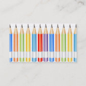 Carte De Visite Pencils Photo Professeur Tutorer l'éducation scola (Dos)