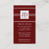 Carte De Visite Pendentif de blanc de cerise de papier d'or (Dos)