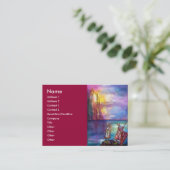 Carte De Visite PENDRAGON Chevaliers médiévaux, Coucher de soleil (Debout devant)