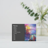 Carte De Visite PENDRAGON Chevaliers médiévaux, Coucher de soleil  (Debout devant)