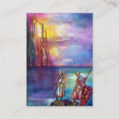 Carte De Visite PENDRAGON Chevaliers médiévaux, Coucher de soleil  (Dos)