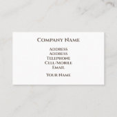 Carte De Visite Péniches (Dos)