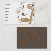 Carte De Visite Pensée Brown - potelée (Devant / Derrière)