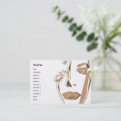 Carte De Visite Pensée Brown - potelée (Debout devant)