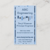 Carte De Visite Pensée en dehors du bleu moderne de boîte (Dos)