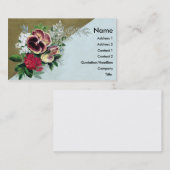 Carte De Visite Pensée Tussie Mussie (Devant / Derrière)