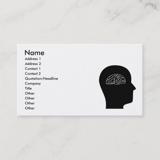 Carte De Visite Penser à la neurologie (Devant)