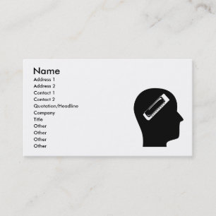 Carte De Visite Penser à l'harmonica