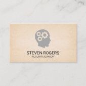 Carte De Visite Penser aux engrenages | Gestion des risques actuar (Devant)