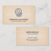 Carte De Visite Penser engrenages papier Texture Arrière - plan (Devant / Derrière)