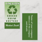 Carte De Visite Penser vert (Devant / Derrière)