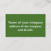 Carte De Visite Penser vert (Dos)