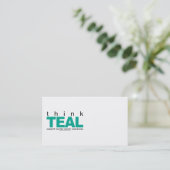 Carte De Visite Pensez le Cancer ovarien TURQUOISE (Debout devant)