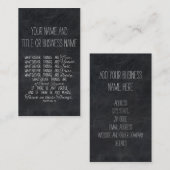 Carte De Visite Pensez sur l'écriture sainte chrétienne de bible (Devant / Derrière)