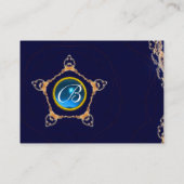 Carte De Visite PENTAGON Saphir monogramme, bleu (Dos)