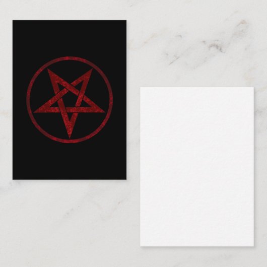 Carte De Visite Pentagram Red Devil (Devant / Derrière)