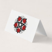 Carte De Visite Pentagramme aux roses rouges (Dos)
