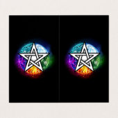 Carte De Visite pentagramme du Wiccan (Extérieur déplié)