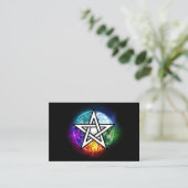 Carte De Visite pentagramme du Wiccan (Debout devant)