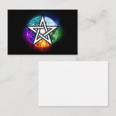 Carte De Visite pentagramme du Wiccan (Devant / Derrière)