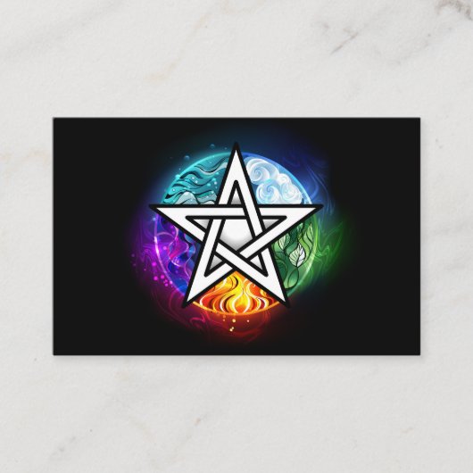 Carte De Visite pentagramme du Wiccan (Devant)