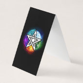 Carte De Visite pentagramme du Wiccan (Devant)