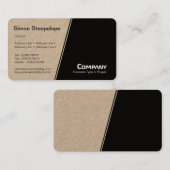 Carte De Visite Pente abrupte - Blanc et Noir (Kraft) (Devant / Derrière)