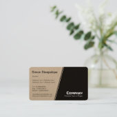 Carte De Visite Pente abrupte - Blanc et Noir (Kraft) (Debout devant)