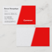 Carte De Visite Pente abrupte - Blanc et Rouge (Or) (Devant / Derrière)