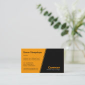 Carte De Visite Pente abrupte - orange et noir (Debout devant)