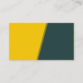 Carte De Visite Pente en pente - Ambre et gris vert (Dos)