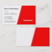 Carte De Visite Pente raide - blanc et rouge (Devant / Derrière)