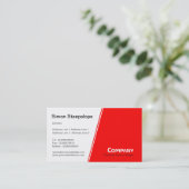 Carte De Visite Pente raide - blanc et rouge (Debout devant)