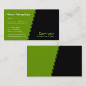 Carte De Visite pente raide - vert et noir (Devant / Derrière)