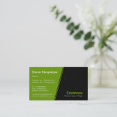 Carte De Visite pente raide - vert et noir (Debout devant)