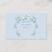 Carte De Visite Peonies d'aquarelle bleue (Dos)