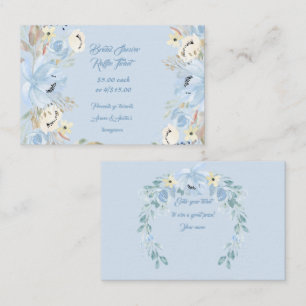 Carte De Visite Peonies d'aquarelle bleue