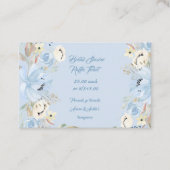 Carte De Visite Peonies d'aquarelle bleue (Devant)